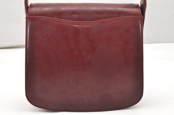 Authentic GUCCI Vintage Shoulder Cross Body Bag Purse Leather Bordeaux 5485K