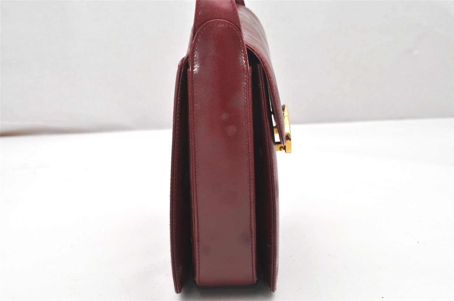 Authentic GUCCI Vintage Shoulder Cross Body Bag Purse Leather Bordeaux 5485K