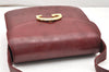 Authentic GUCCI Vintage Shoulder Cross Body Bag Purse Leather Bordeaux 5485K