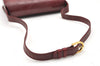 Authentic GUCCI Vintage Shoulder Cross Body Bag Purse Leather Bordeaux 5485K