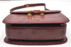 Authentic GUCCI Vintage Shoulder Cross Body Bag Purse Leather Bordeaux 5485K