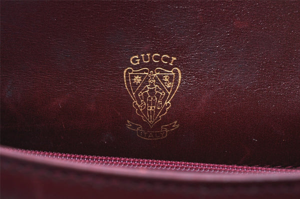 Authentic GUCCI Vintage Shoulder Cross Body Bag Purse Leather Bordeaux 5485K
