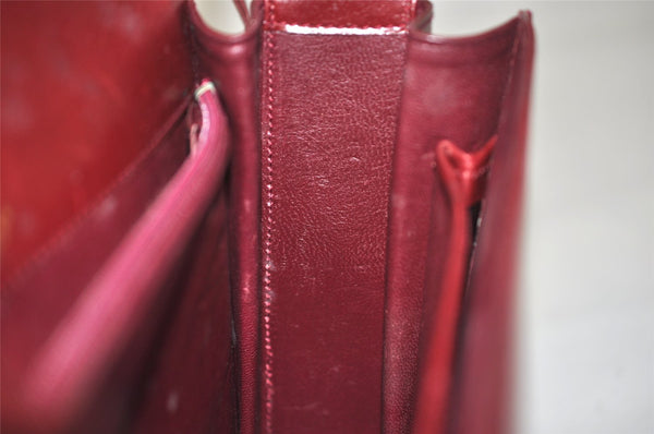 Authentic GUCCI Vintage Shoulder Cross Body Bag Purse Leather Bordeaux 5485K