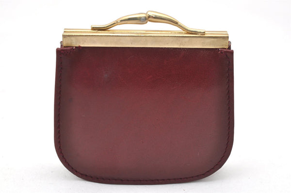 Authentic GUCCI Vintage Shoulder Cross Body Bag Purse Leather Bordeaux 5485K