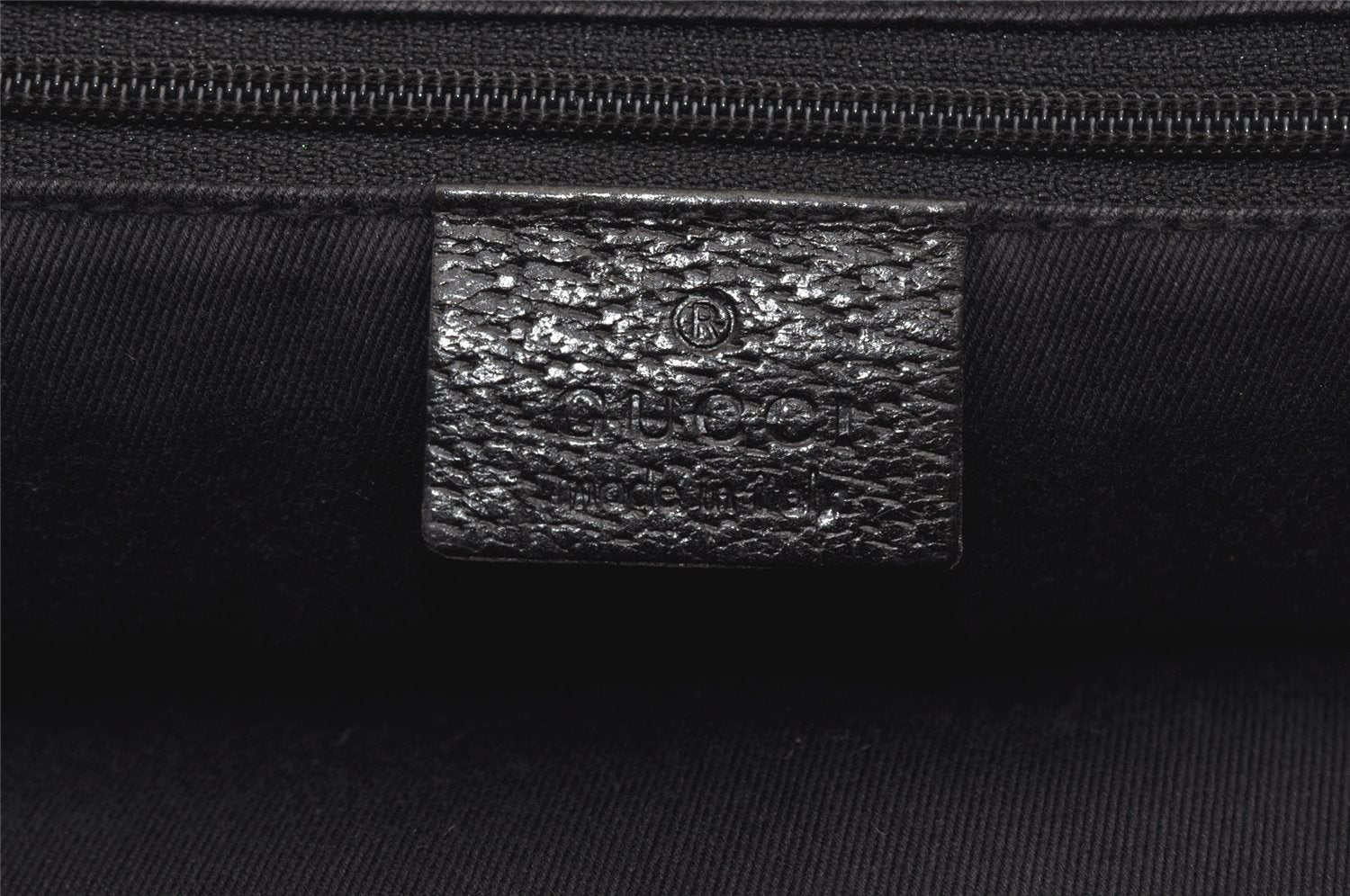 Authentic GUCCI Vintage Shoulder Tote Bag GG Canvas Leather 113017 Black 5486I