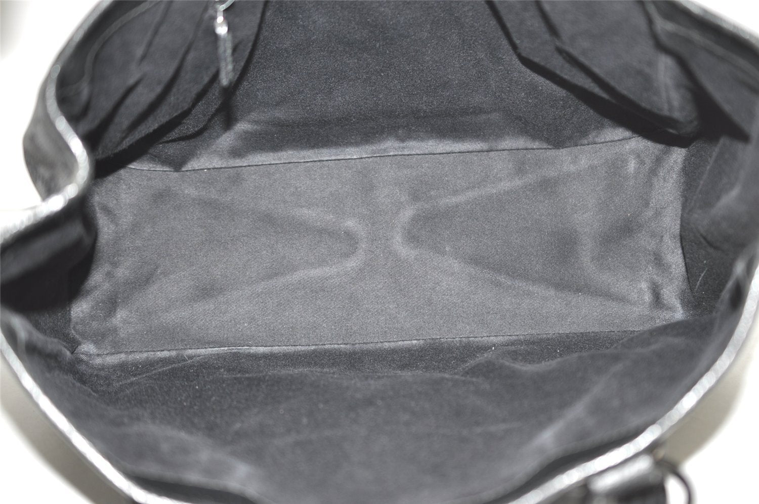 Authentic GUCCI Vintage Shoulder Tote Bag GG Canvas Leather 113017 Black 5486I