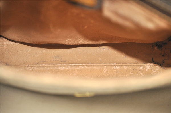 Authentic GUCCI Shoulder Cross Body Bag Purse GG PVC Leather Brown Junk 5487I