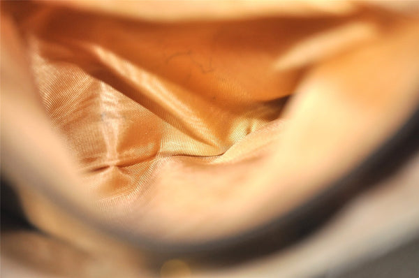 Authentic GUCCI Shoulder Cross Body Bag Purse GG PVC Leather Brown Junk 5487I