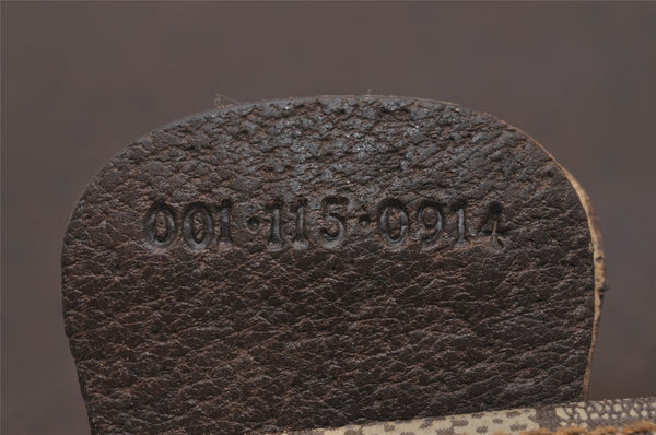 Authentic GUCCI Shoulder Cross Body Bag Purse GG PVC Leather Brown Junk 5487I