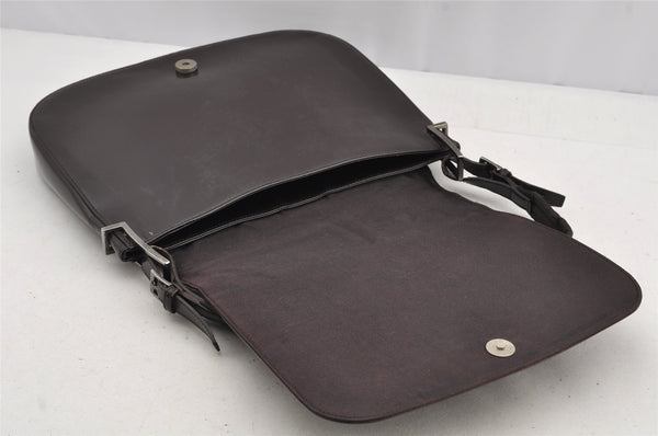 Authentic GUCCI Vintage Shoulder Bag Purse Leather 0013195 Brown 5488I