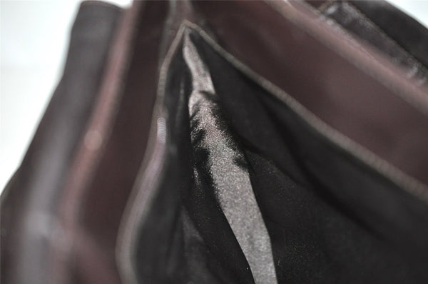 Authentic GUCCI Vintage Shoulder Bag Purse Leather 0013195 Brown 5488I