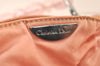 Authentic Christian Dior Maris Pearl Hand Bag Purse Nylon Pink Junk 5488K