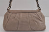 Authentic PRADA VITELLO BELT Leather Shoulder Hand Bag Purse BR2759 Gray 5489J