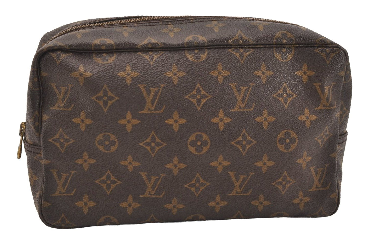 Auth Louis Vuitton Monogram Trousse Toilette 28 Clutch Hand Bag M47522 LV 5490J
