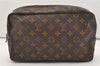 Auth Louis Vuitton Monogram Trousse Toilette 28 Clutch Hand Bag M47522 LV 5490J