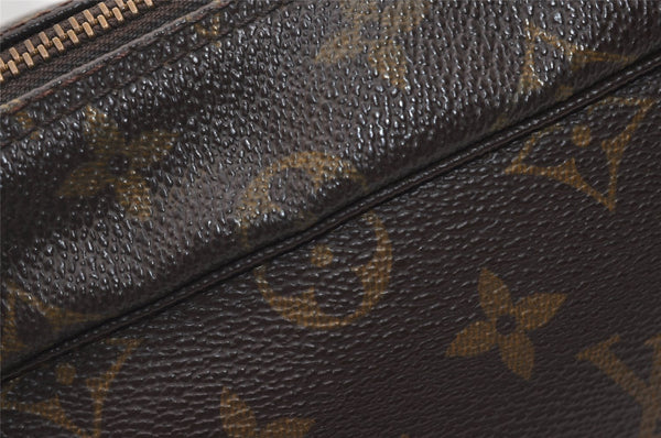 Auth Louis Vuitton Monogram Trousse Toilette 28 Clutch Hand Bag M47522 LV 5490J
