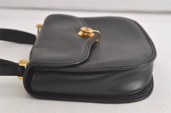 Authentic GUCCI Vintage Hand Bag Purse Leather Black Junk 5490K