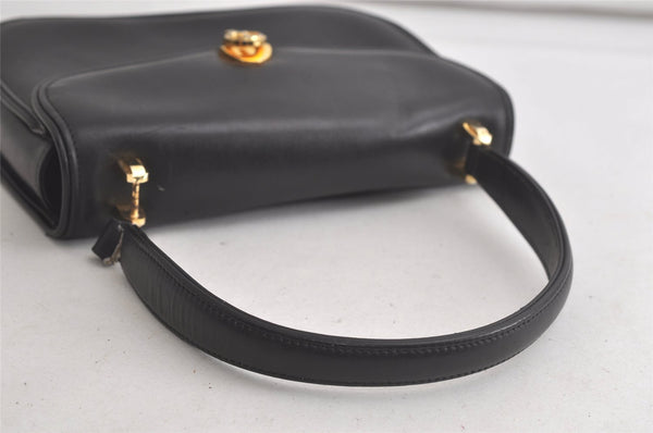 Authentic GUCCI Vintage Hand Bag Purse Leather Black Junk 5490K