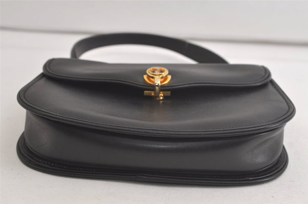 Authentic GUCCI Vintage Hand Bag Purse Leather Black Junk 5490K