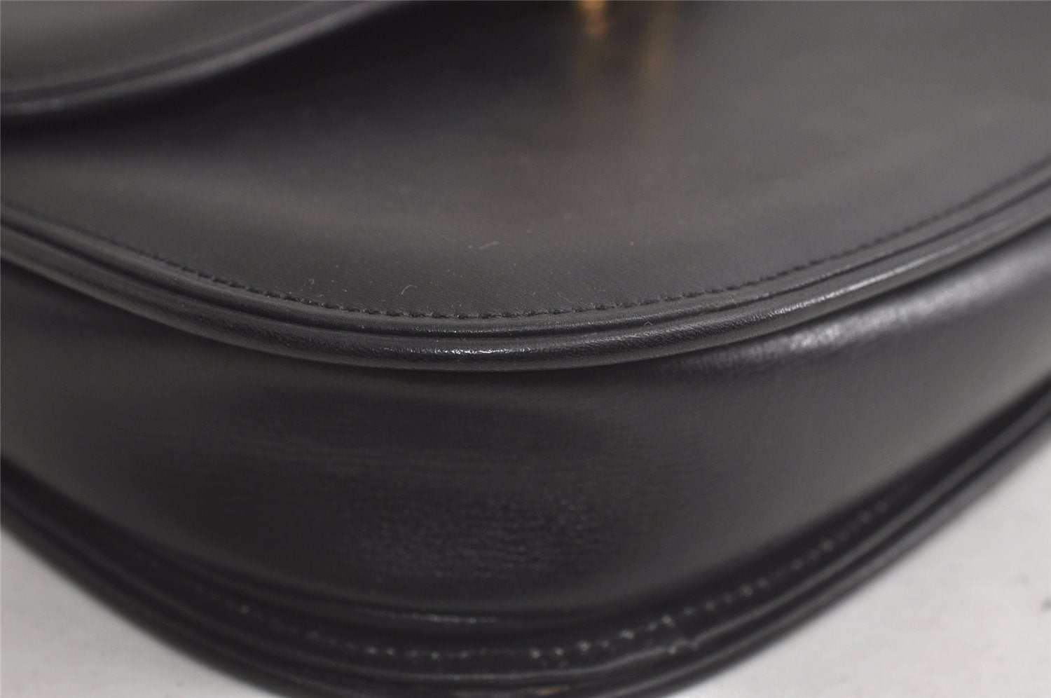 Authentic GUCCI Vintage Hand Bag Purse Leather Black Junk 5490K