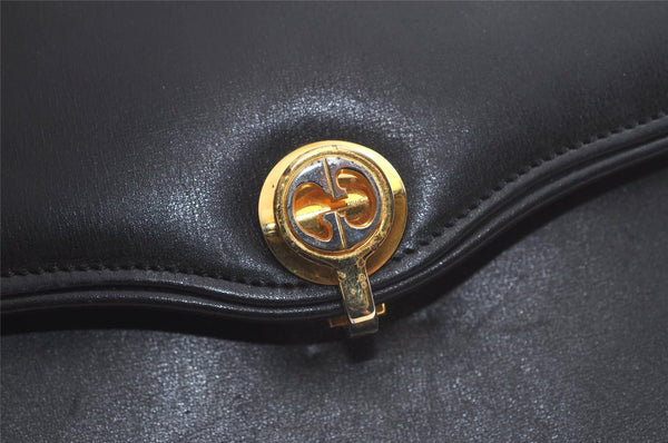Authentic GUCCI Vintage Hand Bag Purse Leather Black Junk 5490K