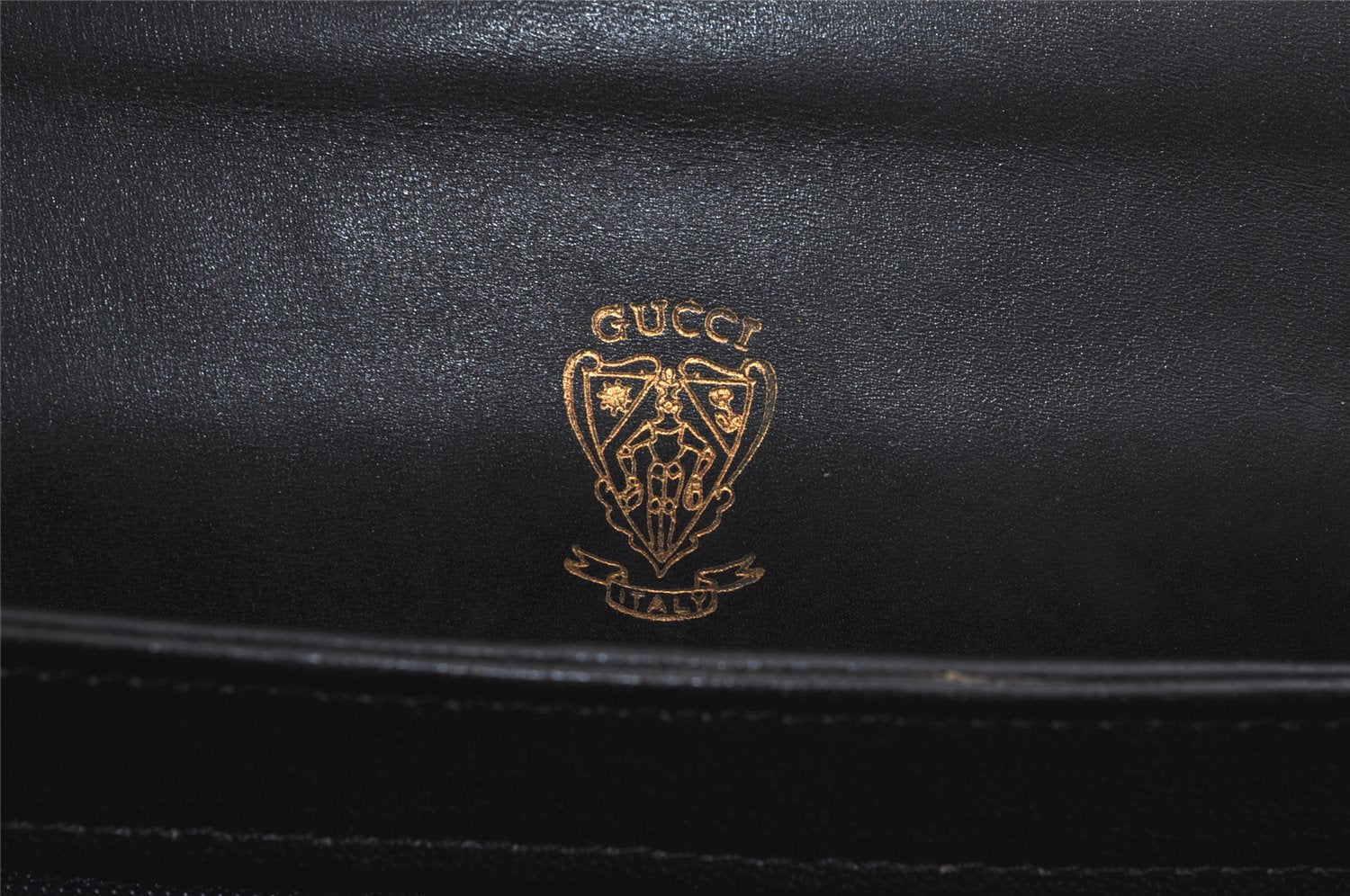 Authentic GUCCI Vintage Hand Bag Purse Leather Black Junk 5490K