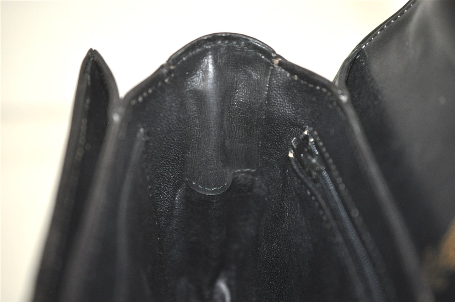 Authentic GUCCI Vintage Hand Bag Purse Leather Black Junk 5490K