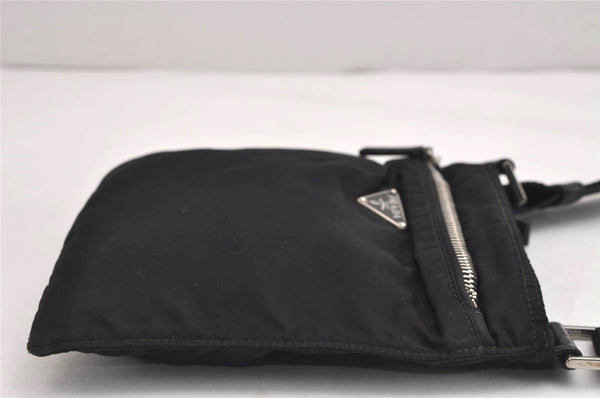 Authentic PRADA Nylon Tessuto Leather Shoulder Cross Body Bag Purse Black 5491J