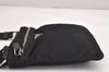 Authentic PRADA Nylon Tessuto Leather Shoulder Cross Body Bag Purse Black 5491J