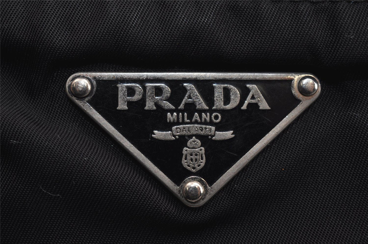 Authentic PRADA Nylon Tessuto Leather Shoulder Cross Body Bag Purse Black 5491J