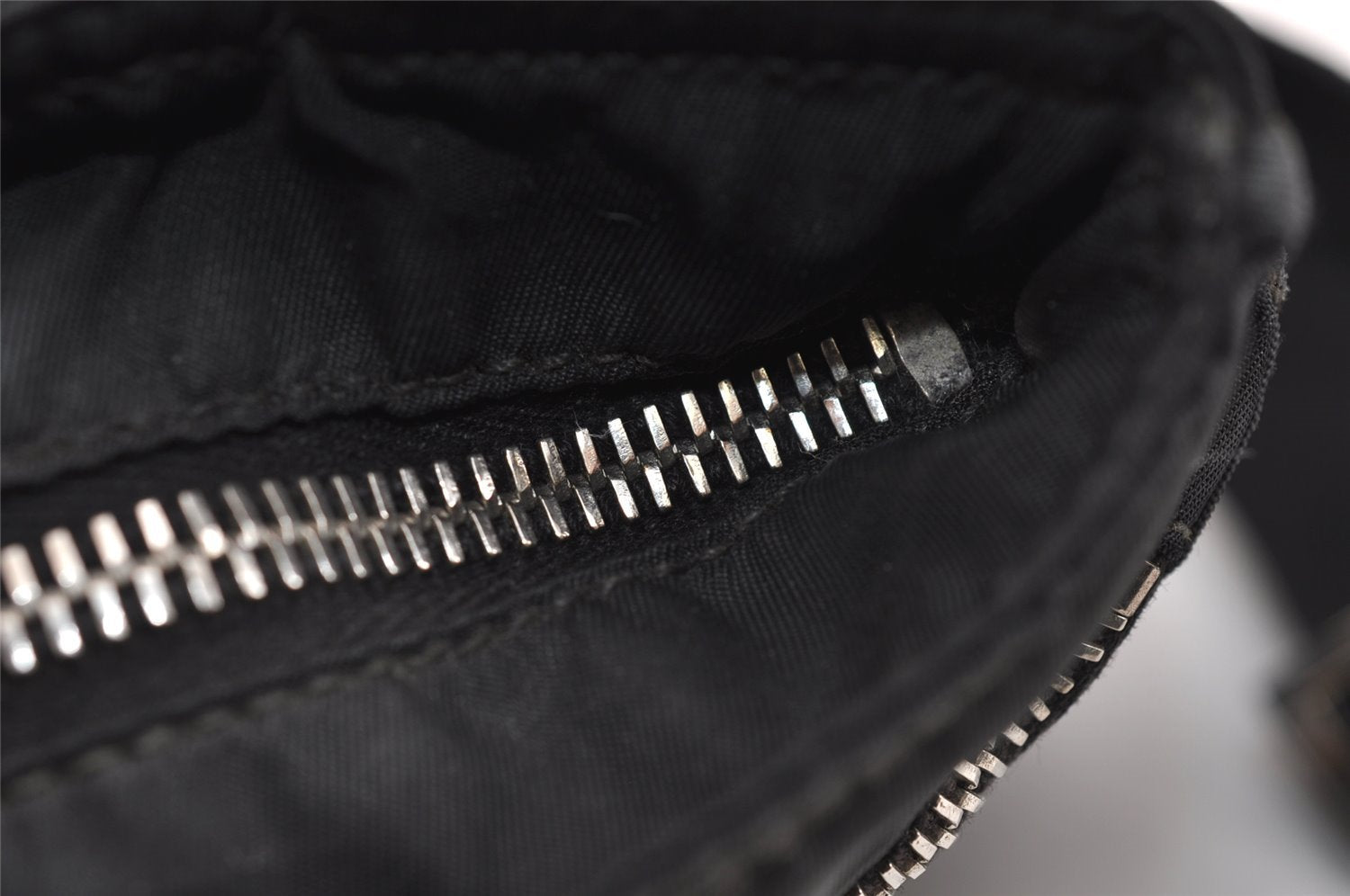 Authentic PRADA Nylon Tessuto Leather Shoulder Cross Body Bag Purse Black 5491J
