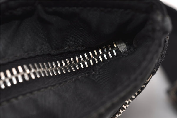 Authentic PRADA Nylon Tessuto Leather Shoulder Cross Body Bag Purse Black 5491J