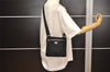 Authentic PRADA Nylon Tessuto Leather Shoulder Cross Body Bag Purse Black 5491J