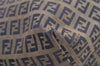 Authentic FENDI Zucchino Shoulder Tote Bag Canvas Leather Navy Blue 5493K