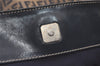 Authentic FENDI Zucchino Shoulder Tote Bag Canvas Leather Navy Blue 5493K