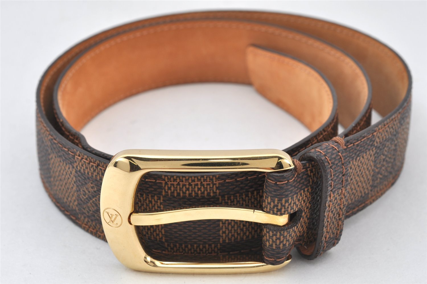 Authentic Louis Vuitton Damier Ceinture Ellipse Belt 85cm 33.5