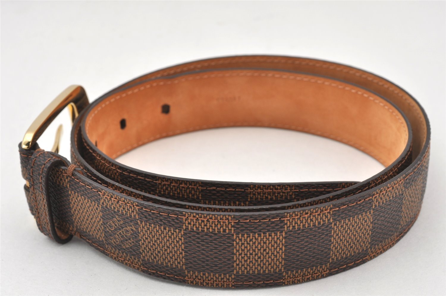 Authentic Louis Vuitton Damier Ceinture Ellipse Belt 85cm 33.5