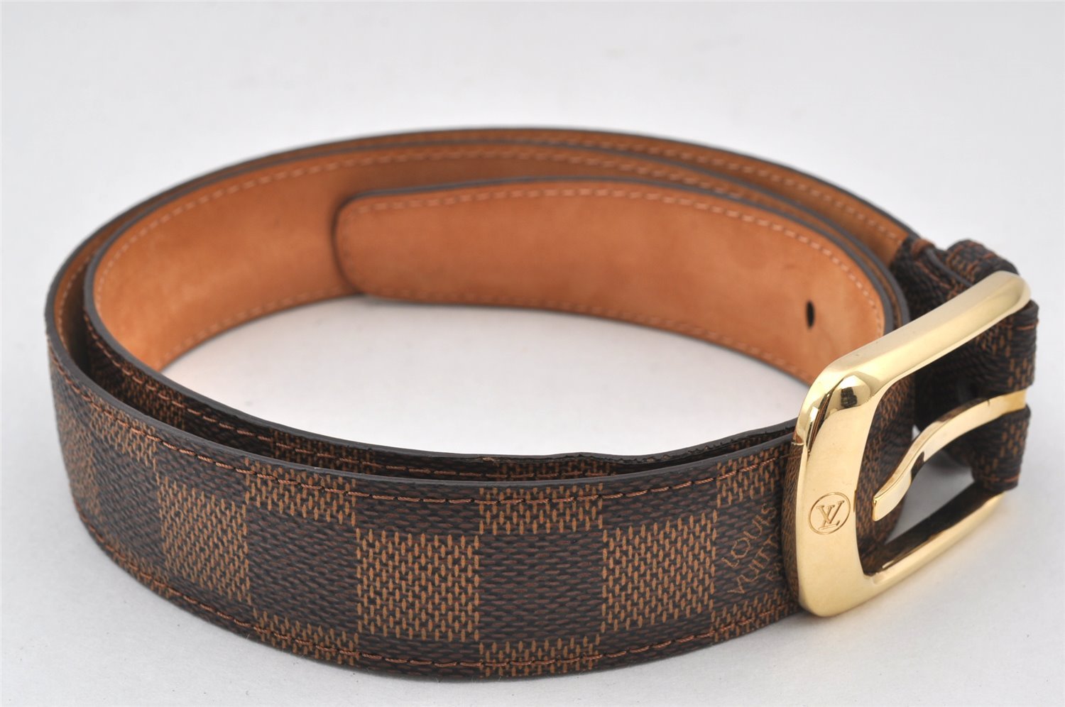 Authentic Louis Vuitton Damier Ceinture Ellipse Belt 85cm 33.5