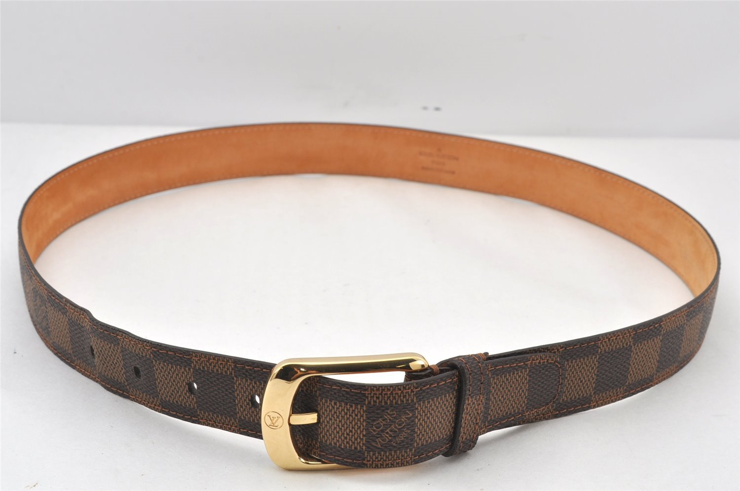 Authentic Louis Vuitton Damier Ceinture Ellipse Belt 85cm 33.5