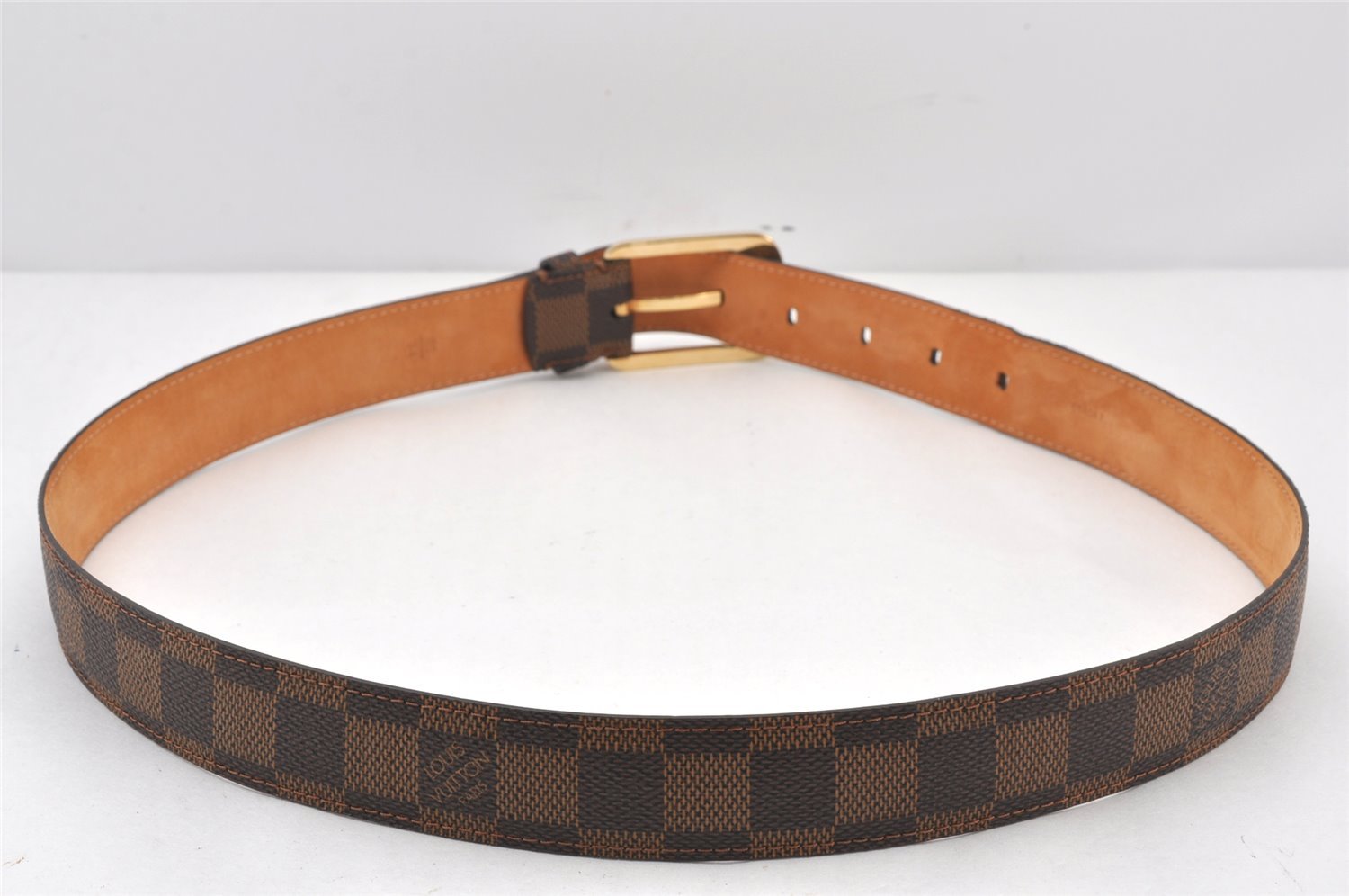 Authentic Louis Vuitton Damier Ceinture Ellipse Belt 85cm 33.5