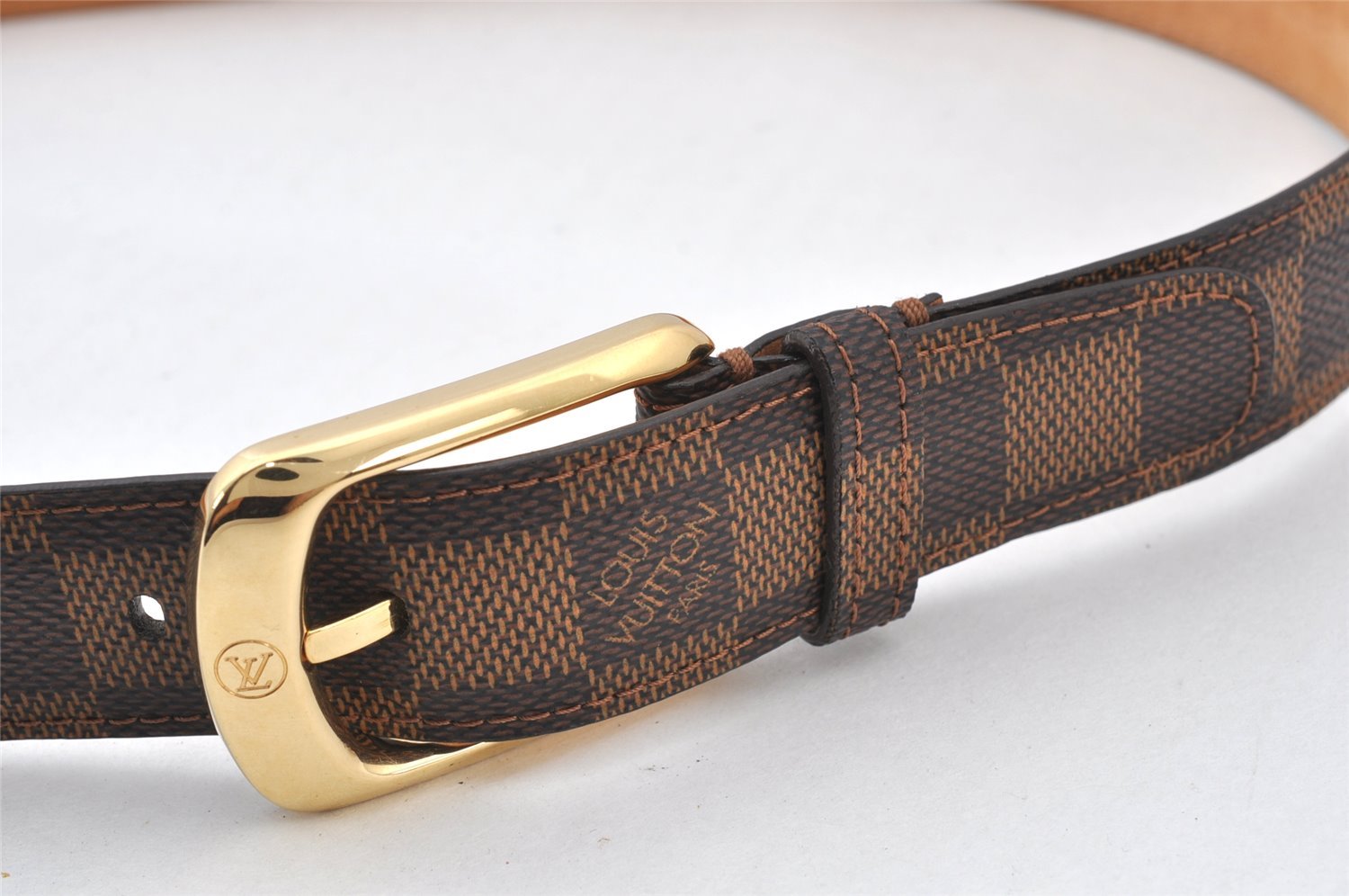 Authentic Louis Vuitton Damier Ceinture Ellipse Belt 85cm 33.5