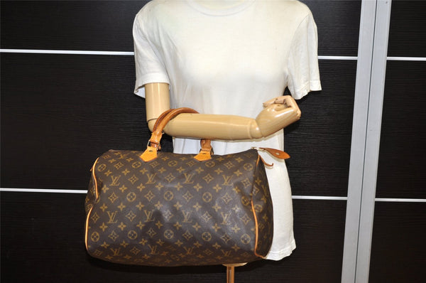 Authentic Louis Vuitton Monogram Speedy 35 Hand Boston Bag M41524 LV 5497K