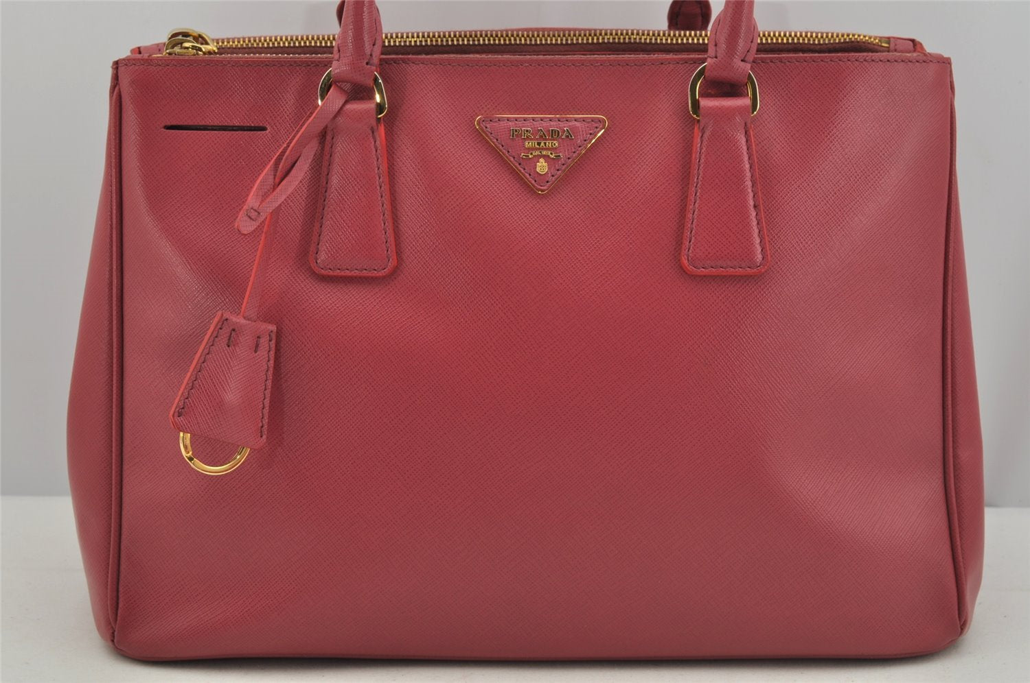 Authentic PRADA Saffiano Leather Vintage 2Way Shoulder Hand Bag Pink 5498J