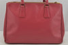 Authentic PRADA Saffiano Leather Vintage 2Way Shoulder Hand Bag Pink 5498J