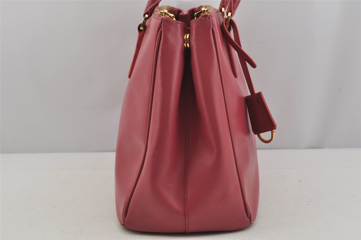 Authentic PRADA Saffiano Leather Vintage 2Way Shoulder Hand Bag Pink 5498J