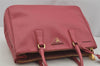 Authentic PRADA Saffiano Leather Vintage 2Way Shoulder Hand Bag Pink 5498J
