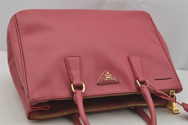 Authentic PRADA Saffiano Leather Vintage 2Way Shoulder Hand Bag Pink 5498J