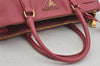 Authentic PRADA Saffiano Leather Vintage 2Way Shoulder Hand Bag Pink 5498J
