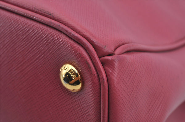 Authentic PRADA Saffiano Leather Vintage 2Way Shoulder Hand Bag Pink 5498J