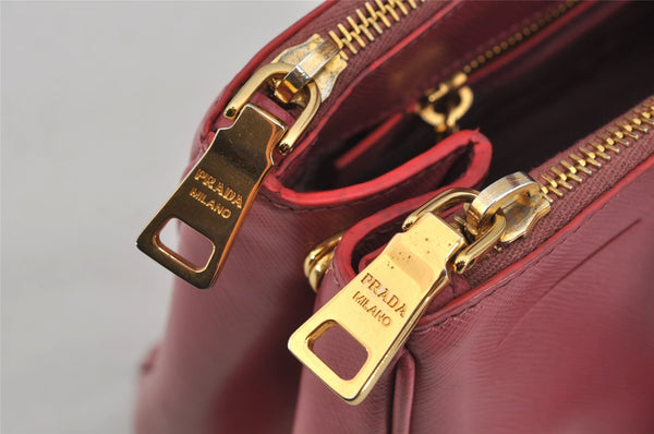 Authentic PRADA Saffiano Leather Vintage 2Way Shoulder Hand Bag Pink 5498J